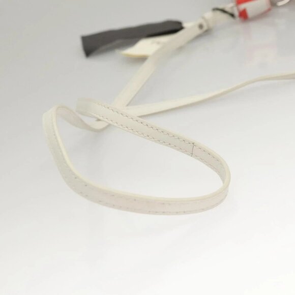 FENDI Bunny Mark Jacobs Collaboration Bag Leather White Red Silver Auth BD1711AM - Picture 8 of 16